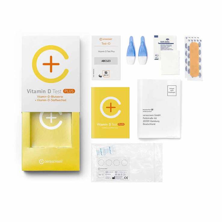 Cerascreen Vitamin D Plus Blutwerte + Stoffwech.Test, 1 St