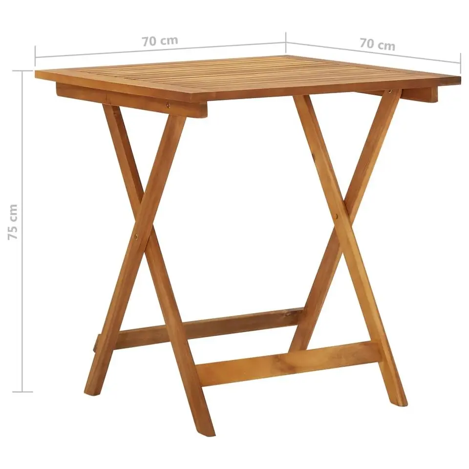 vidaXL - Bistroset - Bruin - Acaciahout - 3 stuks