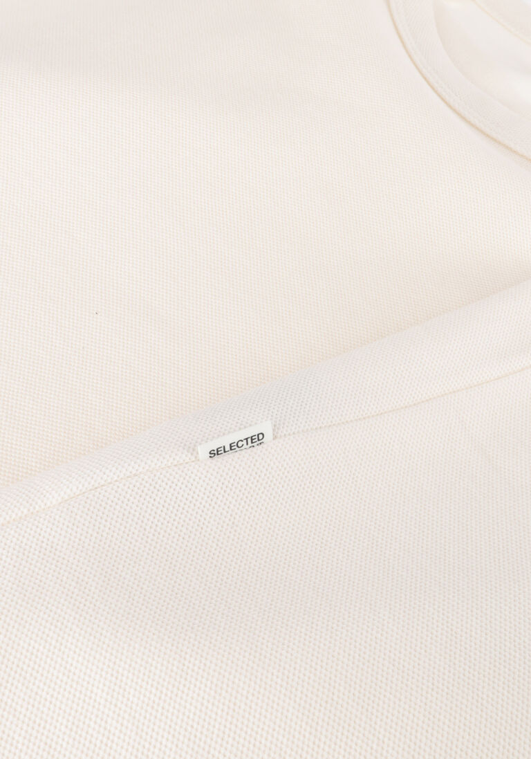 SELECTED HOMME beige selected homme t-shirt slhjoseph pique o-neck tee