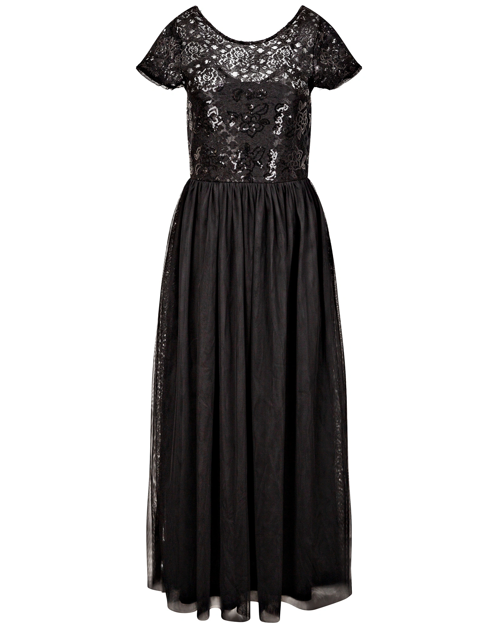Kurzarm-Kleid DARK ELEGANZA in black