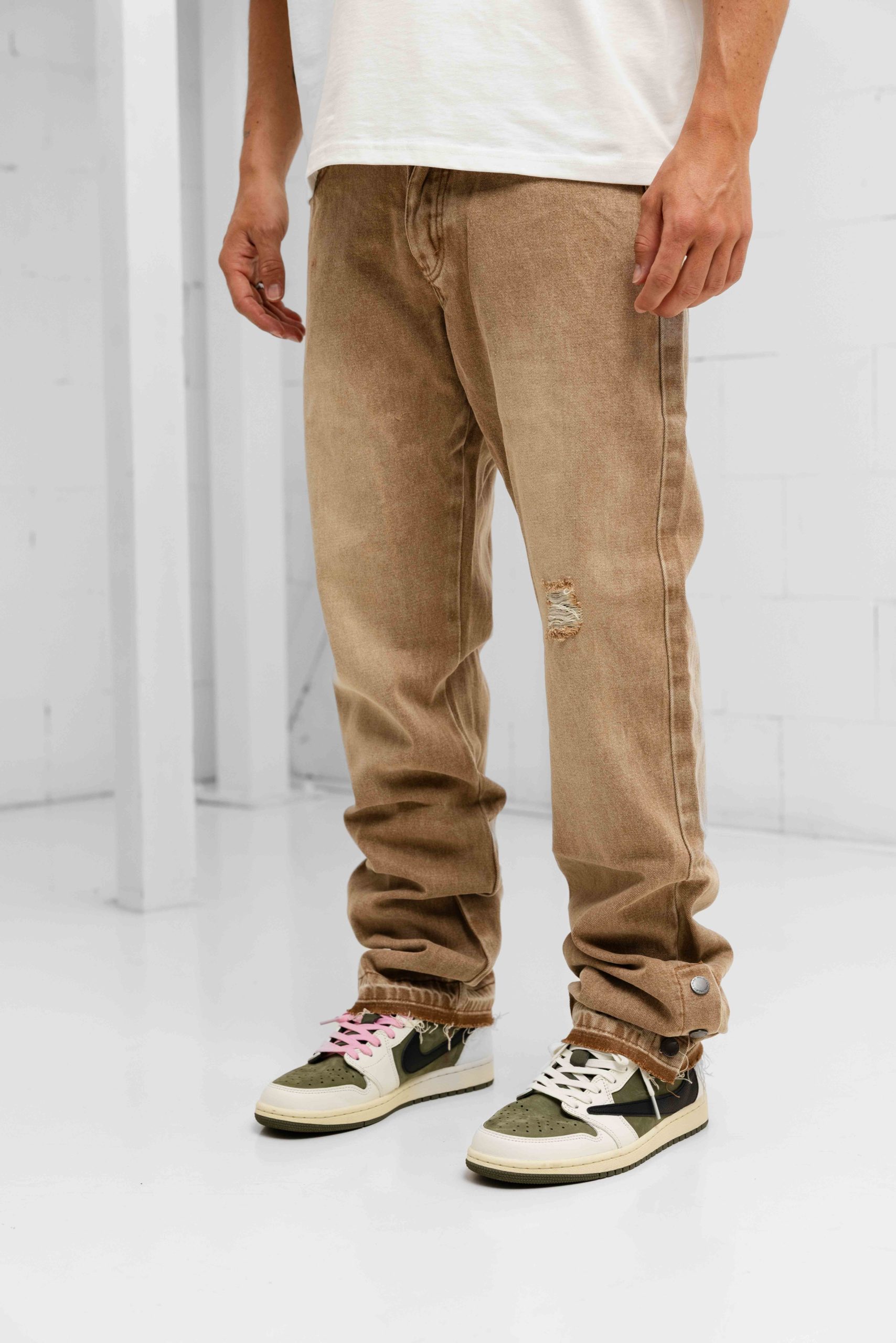 Project x Paris Large D'ensemble Jeans Heren Lichtbruin