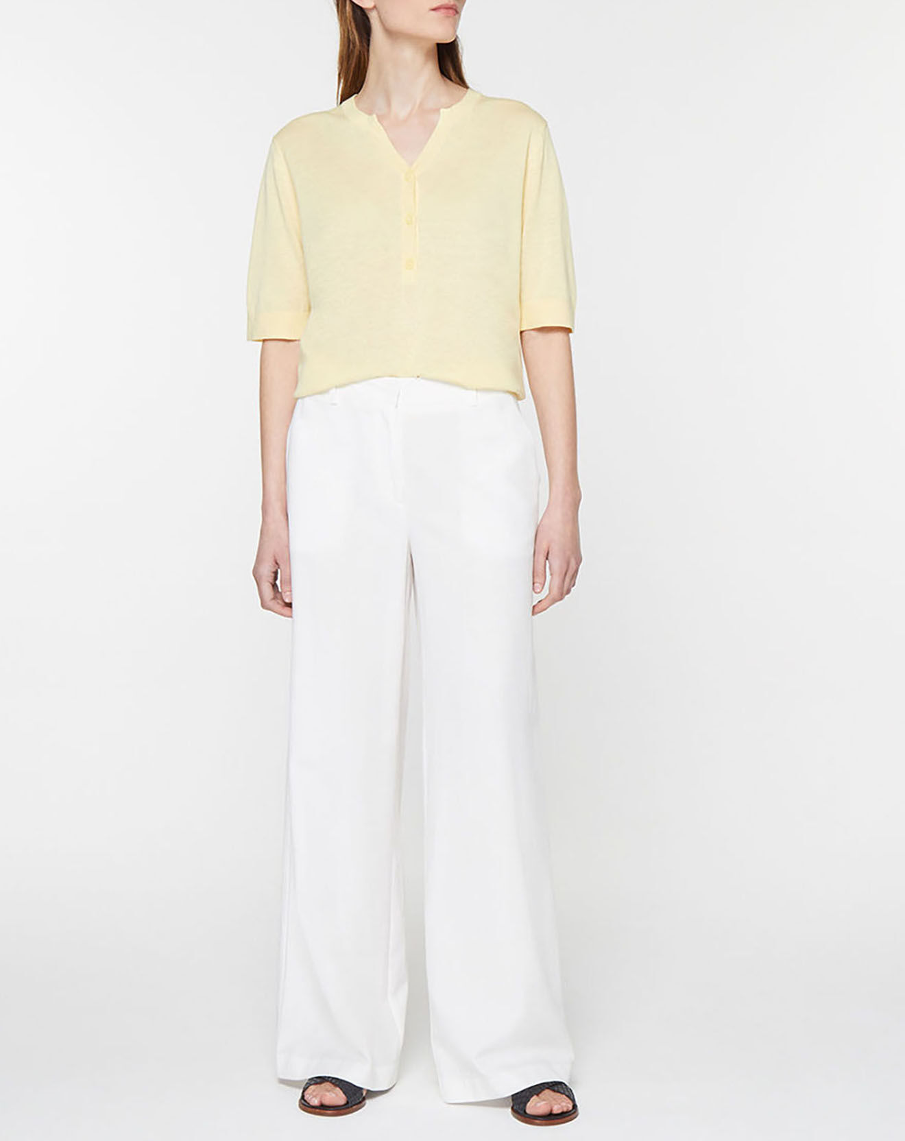 Jodhpur Pull en Lin & Coton Malia jaune