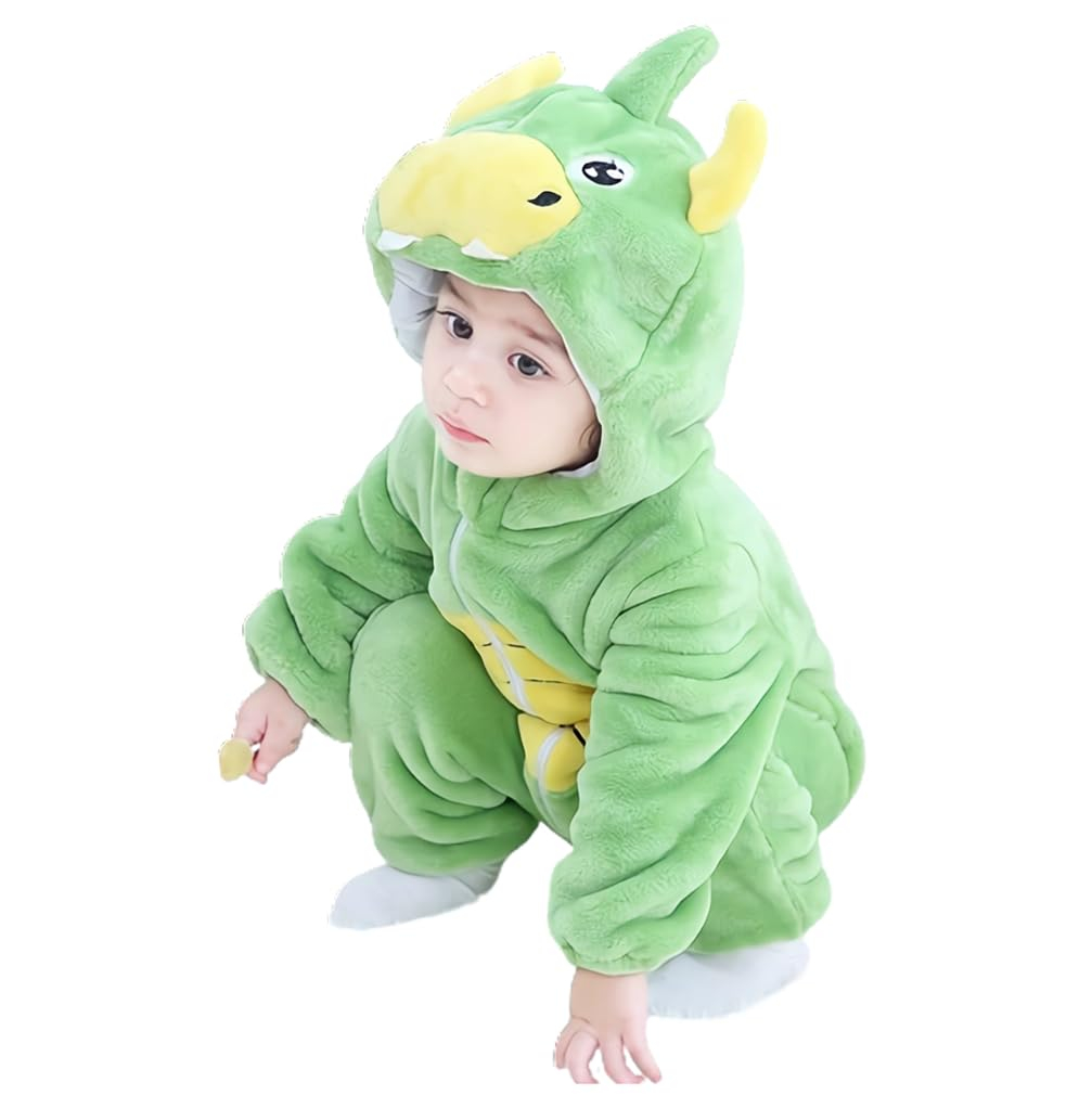 (85-90cm) Fasnachts Kinder Kostüm Drachen Plüsch Overall Verkleidung für Motto Partys / Halloween - Grün