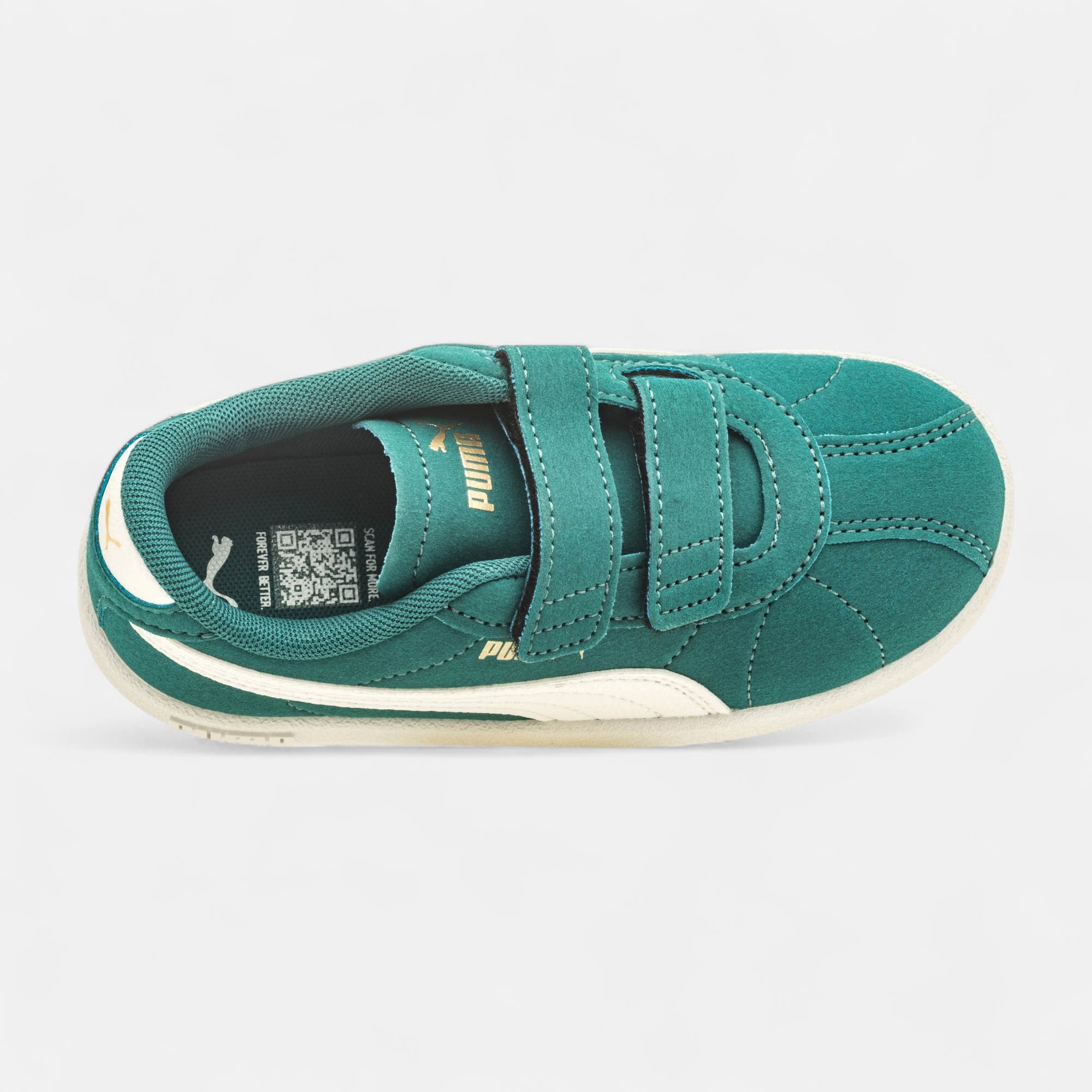 Sneakers Bébé garçon en cuir vert