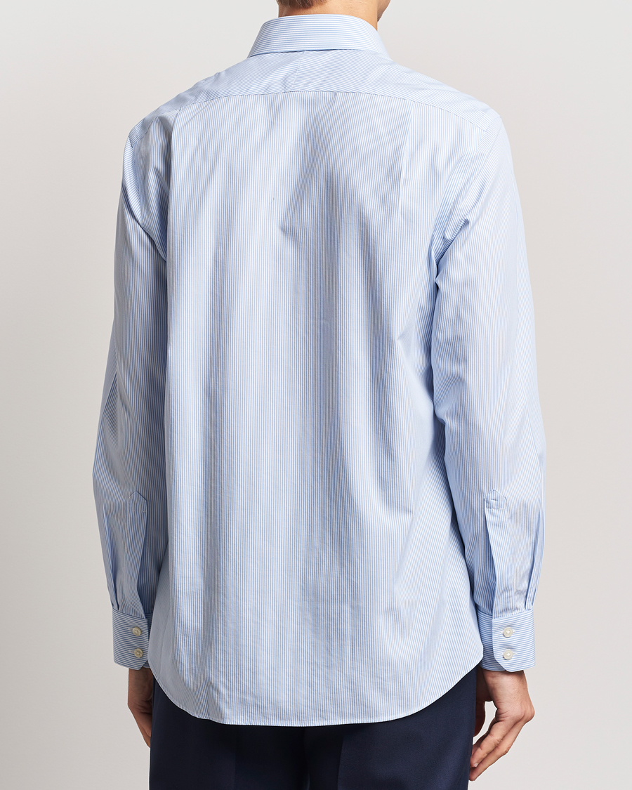 Charles Tyrwhitt Slim Fit Non Iron Bengal Stripe Poplin Shirt Sky Blue
