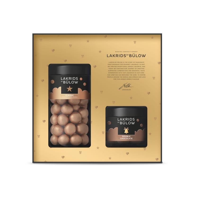 Lakrids by Bülow  Black Box gaveæske, Classic/Dbl. Chokolate - 420 g.