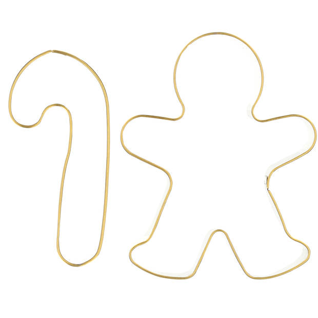 Blokker Jolly Christmas uitsteekvormpjes - candy cane en gingerman