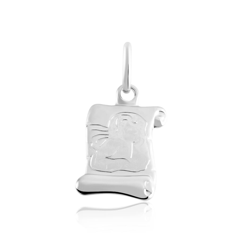Pendentif Ange Parchemin Or Blanc
