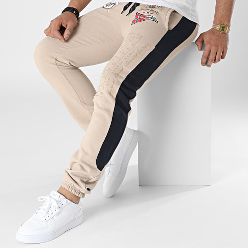 Pantalon Jogging A Bandes Mantibe Beige