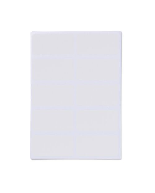 120 étiquettes blanches