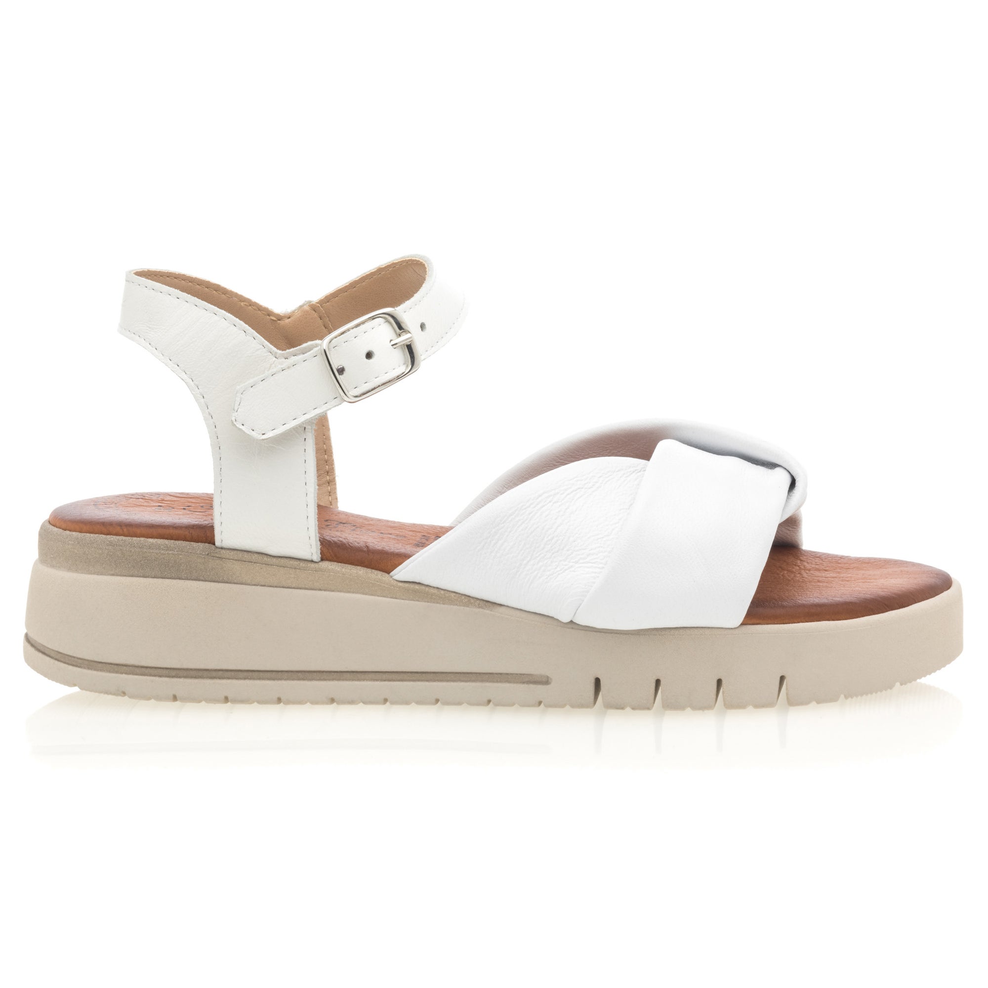 Sandales Femme en cuir blanc