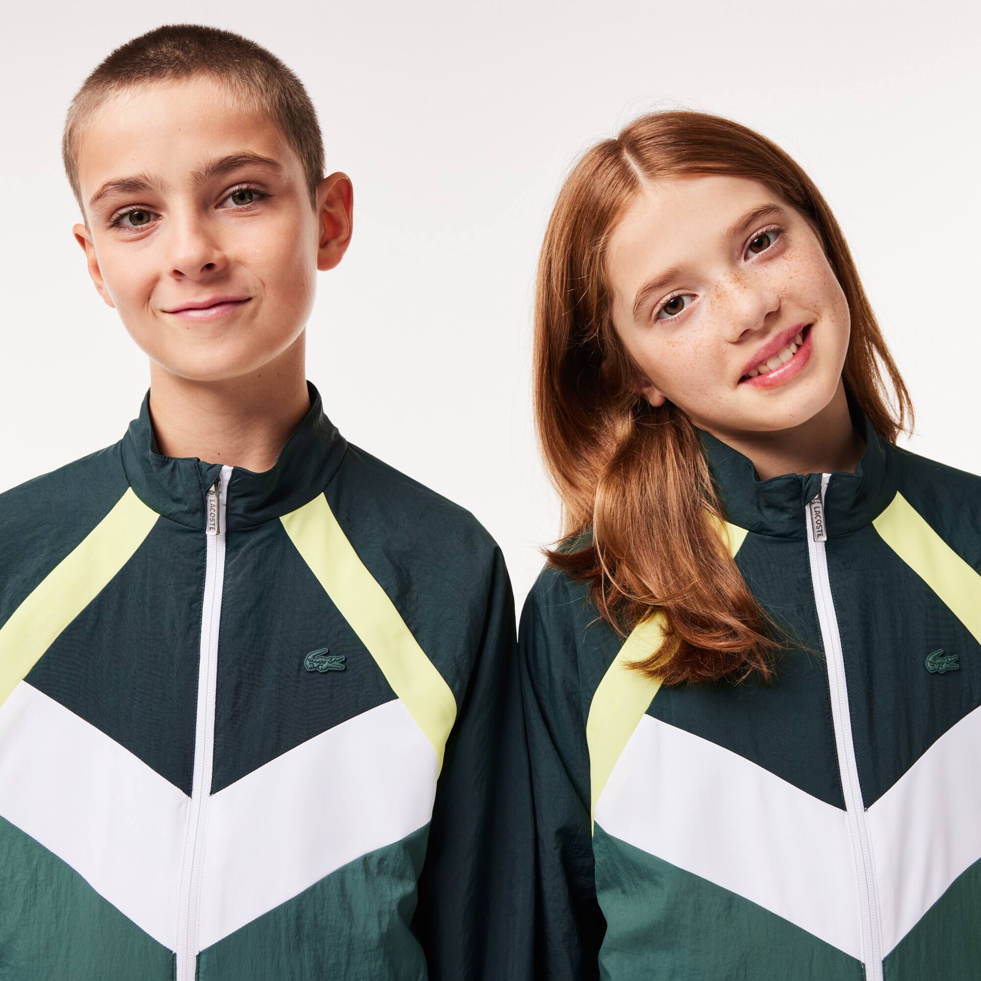 Colourblock-Jacke aus recycelten Fasern Jacken & Mäntel - Grün - Lacoste - Kinder