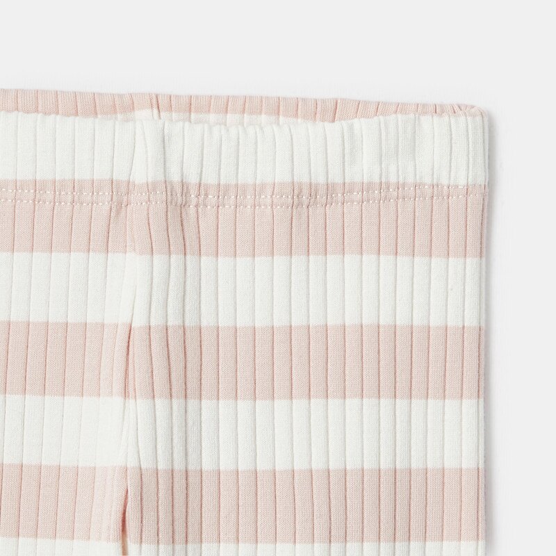 Legging rayé en jersey côtelé rose bébé fille Absorba Rose