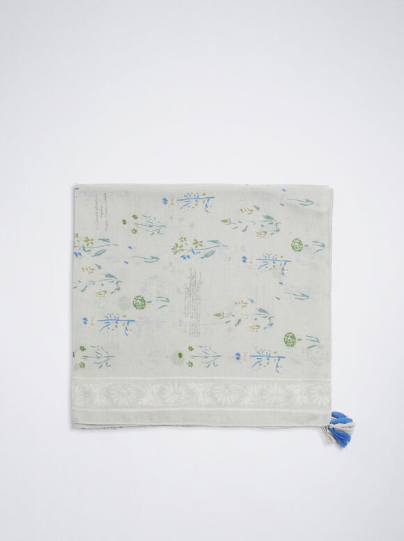 Lenço estampado - Azul