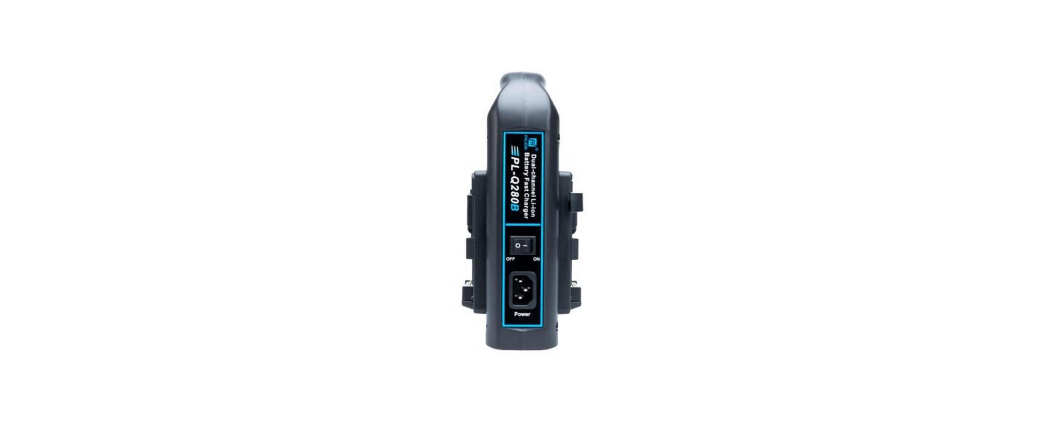Ladegerät PL-Q280B Fast Charger V-Mount (2 Kanal)<br>Schnellladegerät mit zwei Kanälen