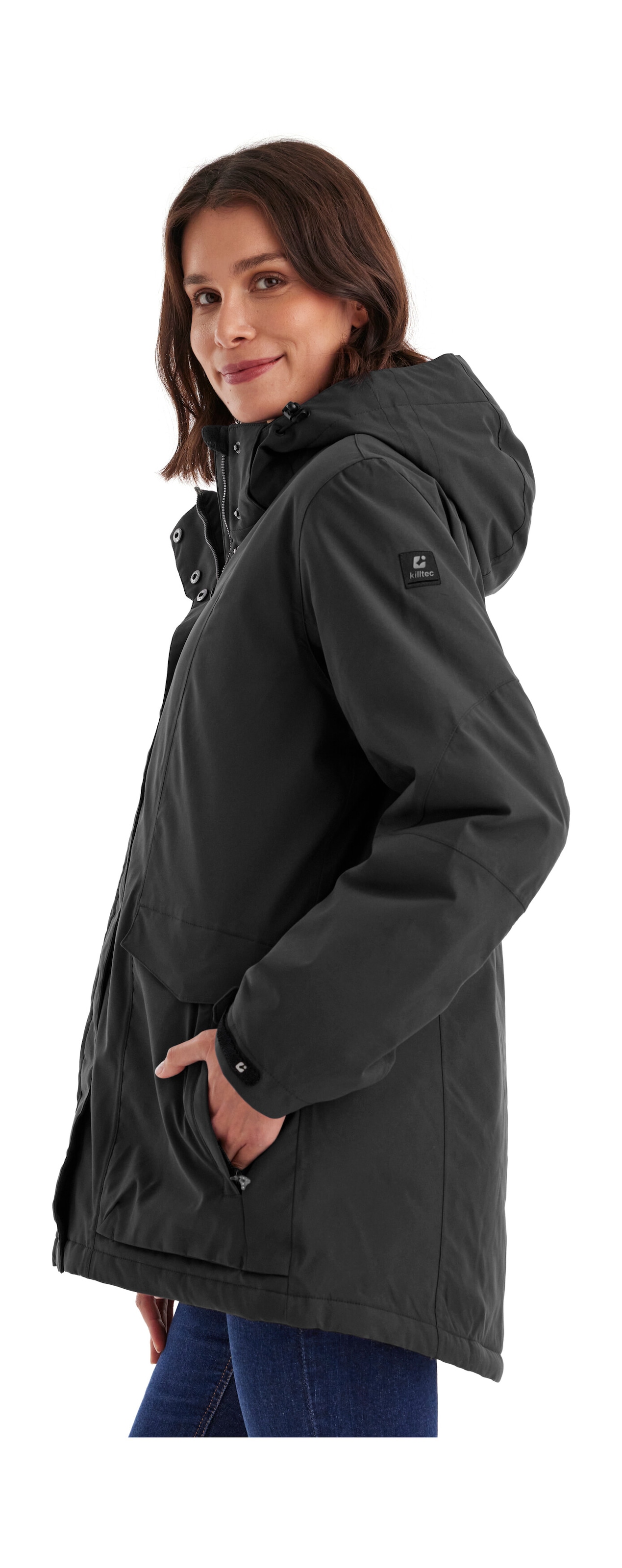 Killtec Funktionsjacke »Damen Jacke« Wasserdichte, atmungsaktive Damenjacke mit abnehmbarer Kapuze