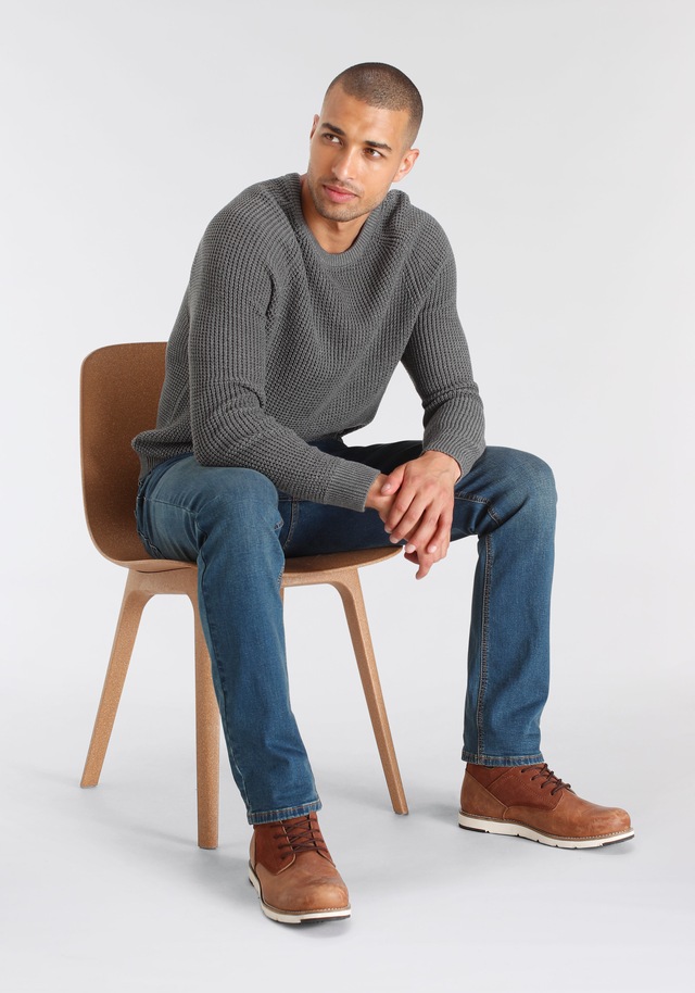 Bruno Banani Rundhalspullover , mit besonderer Struktur