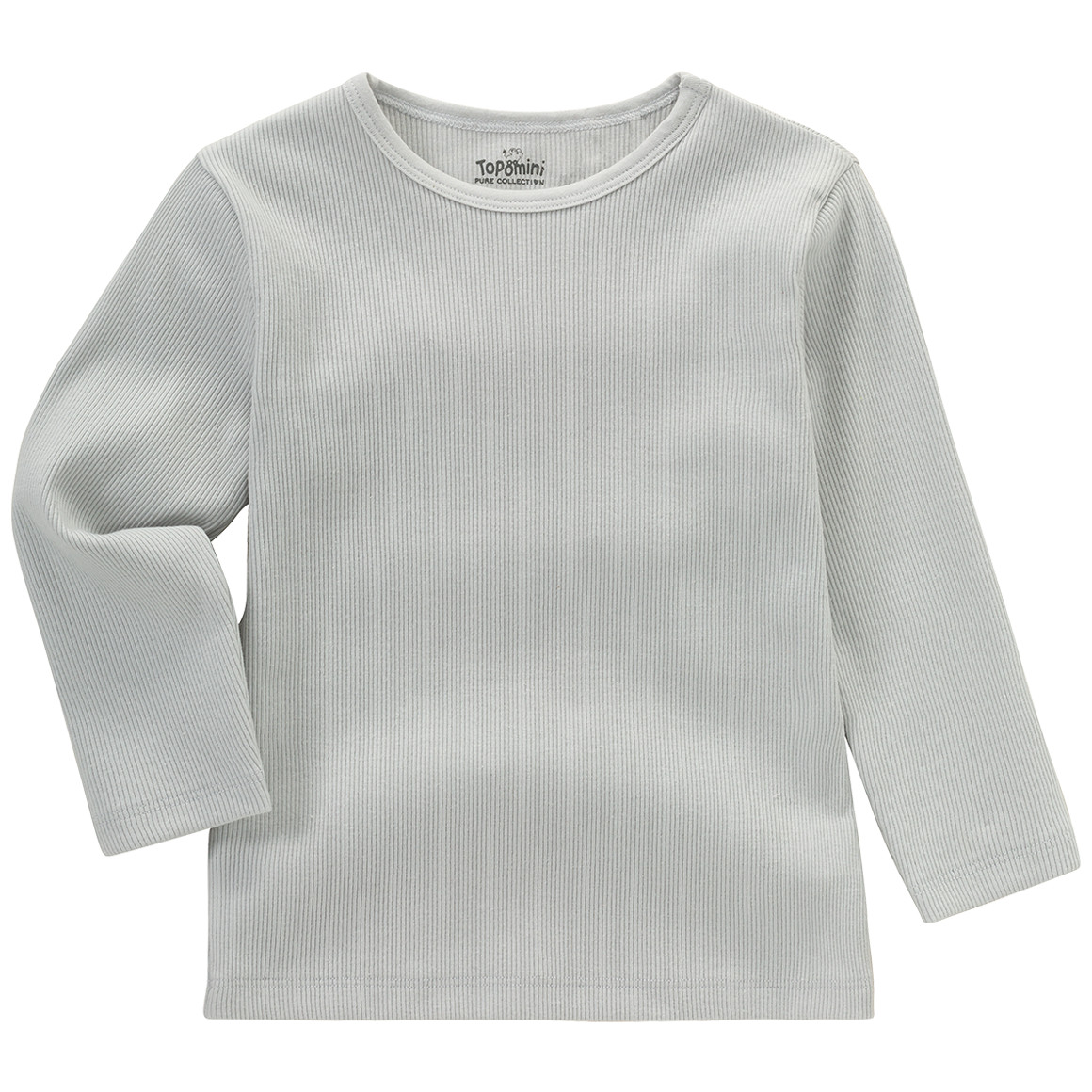 Topomini Pure Collection Baby Langarmshirt mit Rippstruktur hellblau