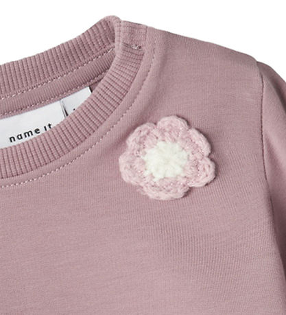 Name It Sweatshirt - NbfTella - Elderberry m. Blumen
