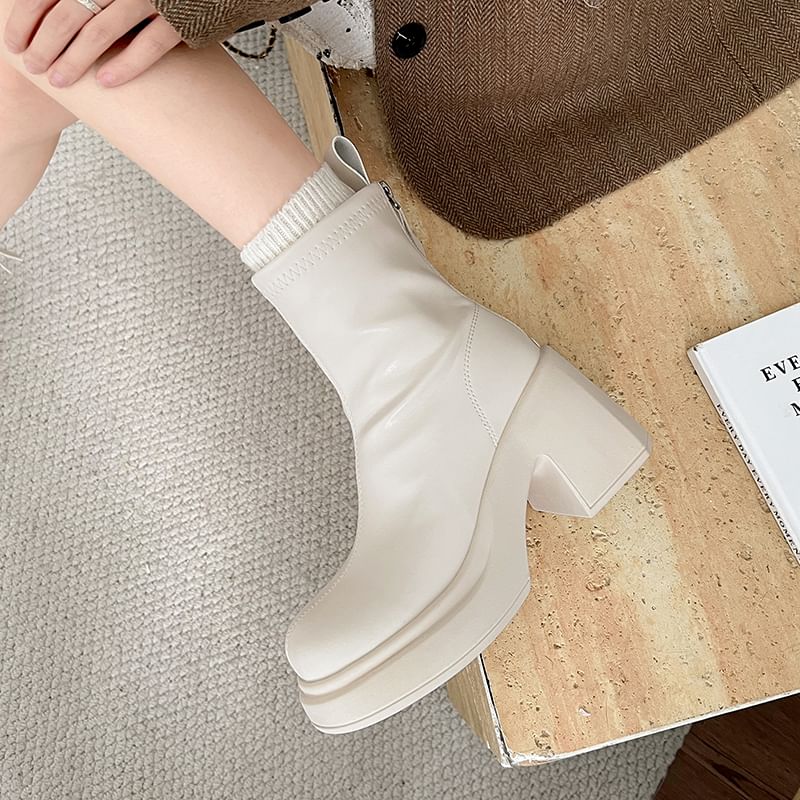 SouthBay Shoes - Kunstleren plateau laarzen