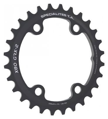 PLATEAU GRAVEL DOUBLE DIAM 80 INTER 30DTS NOIR X80 GRX600/810 (COMP.SHIM. 4 BRAN.) TA