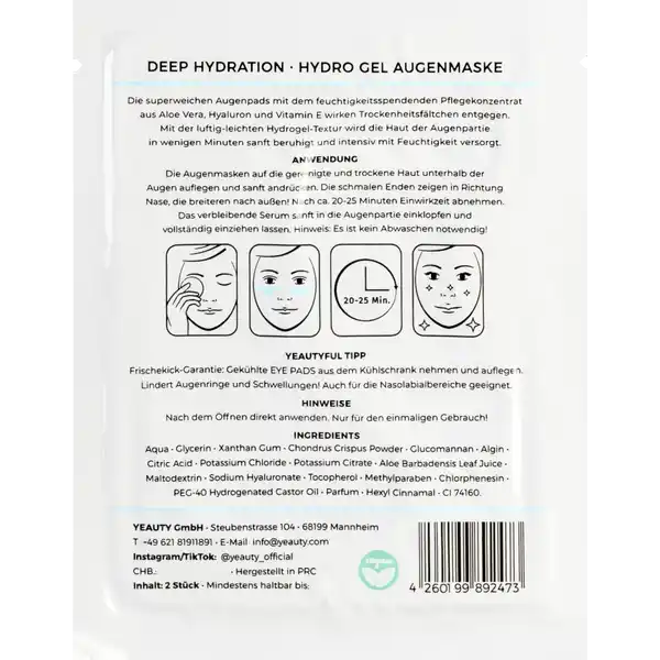 Eye Pad Mask Deep Hydration