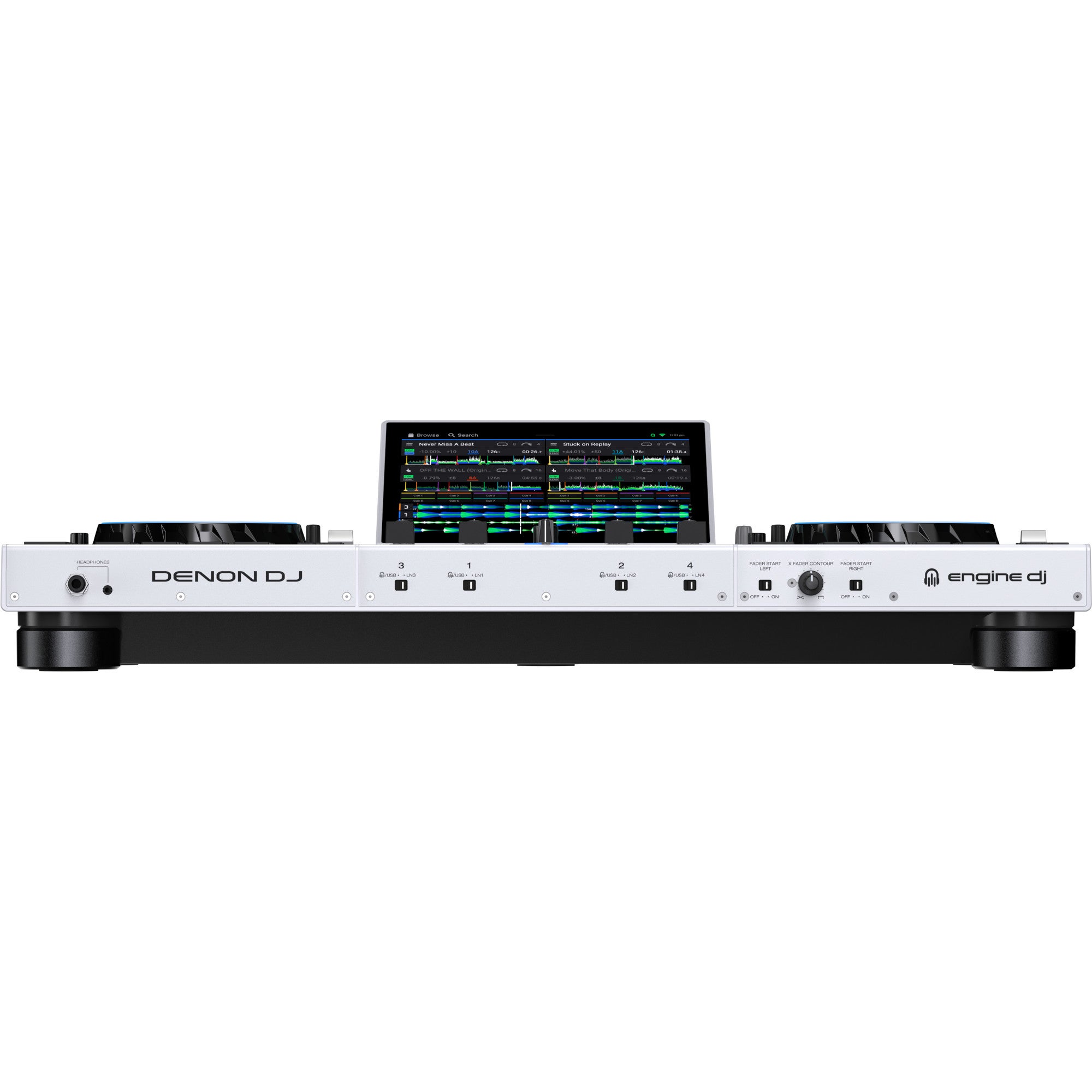 Denon DJ PRIME4+ White Edition 4-deck standalone DJ-controller