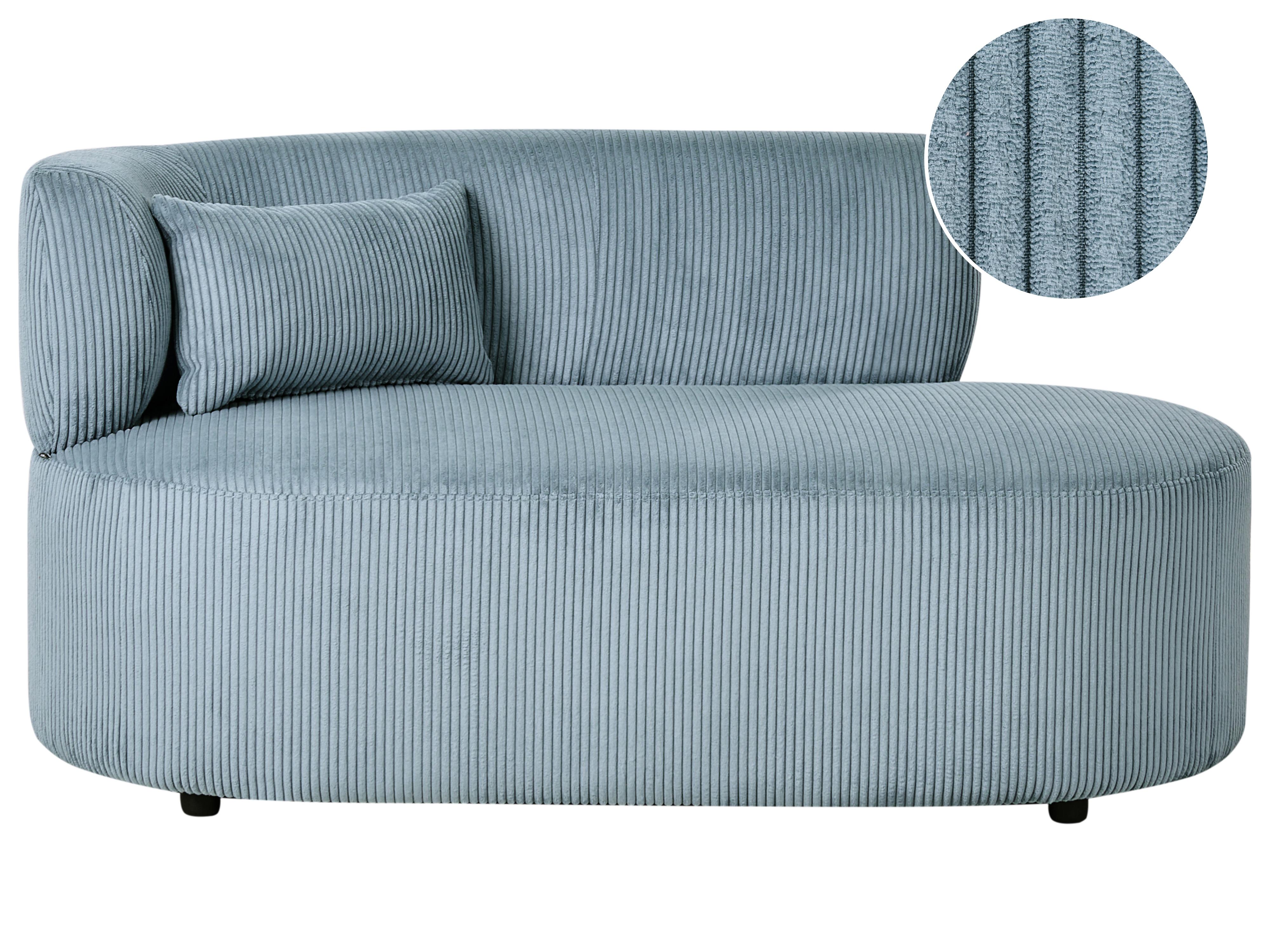 Linkszijdige chaise longue VANVEY Corduroy Blauw