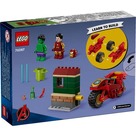 LEGO® Marvel Super Heroes 76287 Iron Man mit Bike und der Hulk