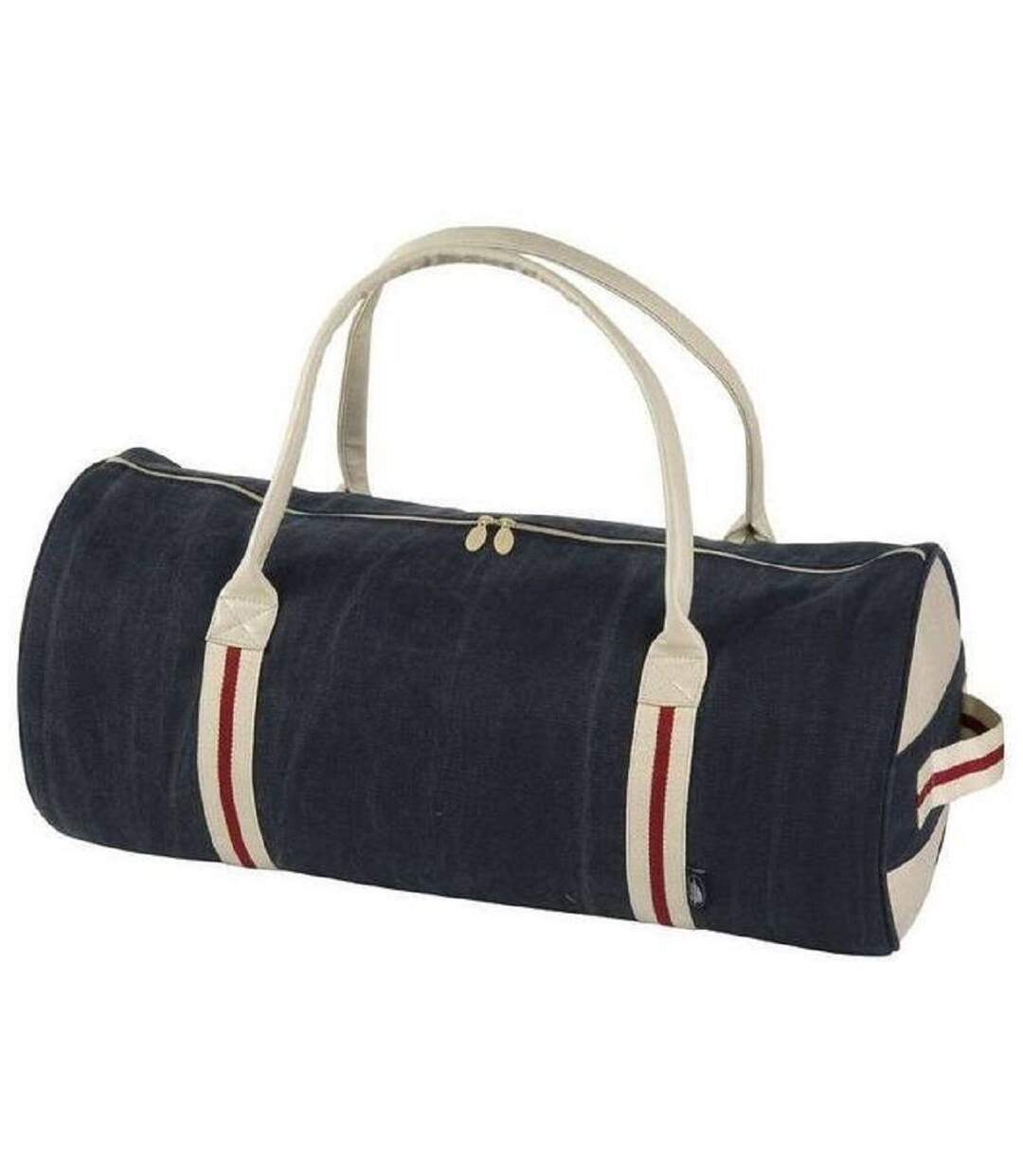 Sac de voyage canvas - PK023 - bleu marine beige et rouge