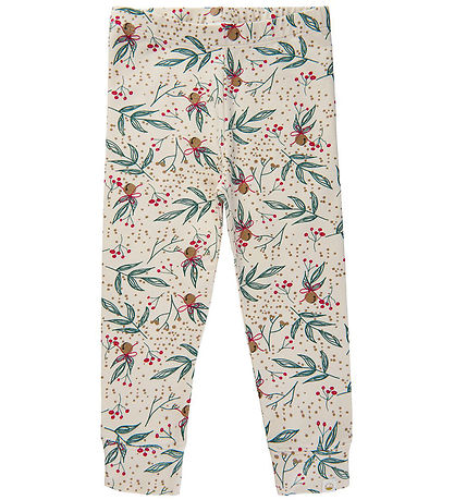 The New Geschwister Leggings - Holiday - White Swan Bell Aop