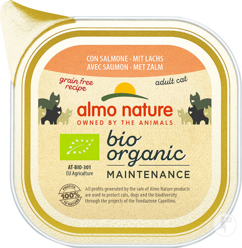 Almo Nature Bio Organic Maintenance Pâté Avec Saumon Pour Chat Adulte 85g
