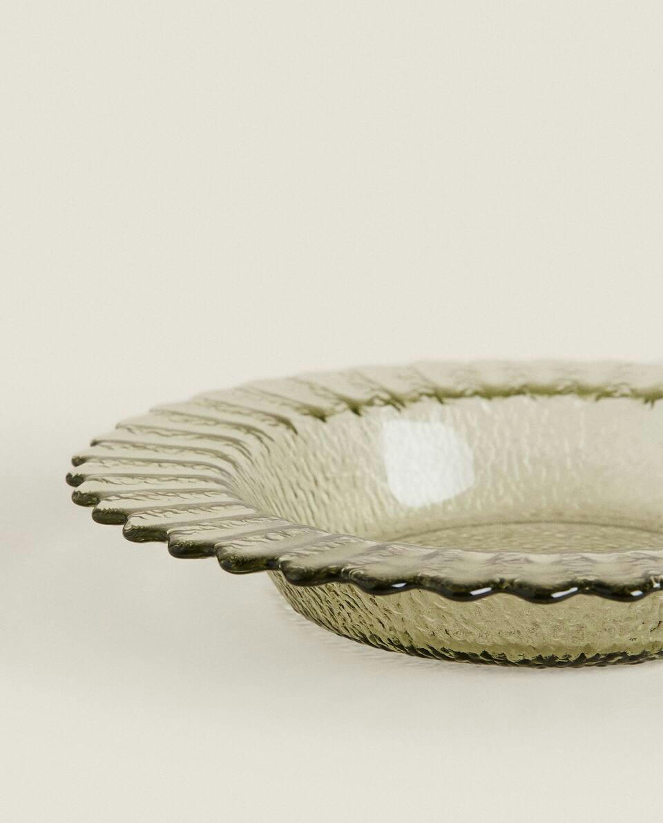TIGELA DE VIDRO ONDULADA