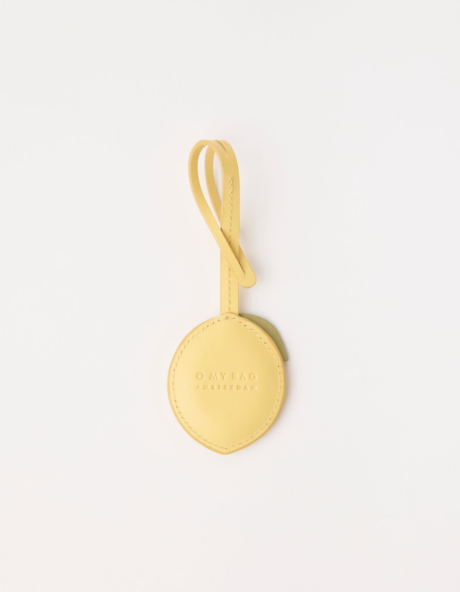Lemon Bag Charm - Butter Yellow Classic Leather