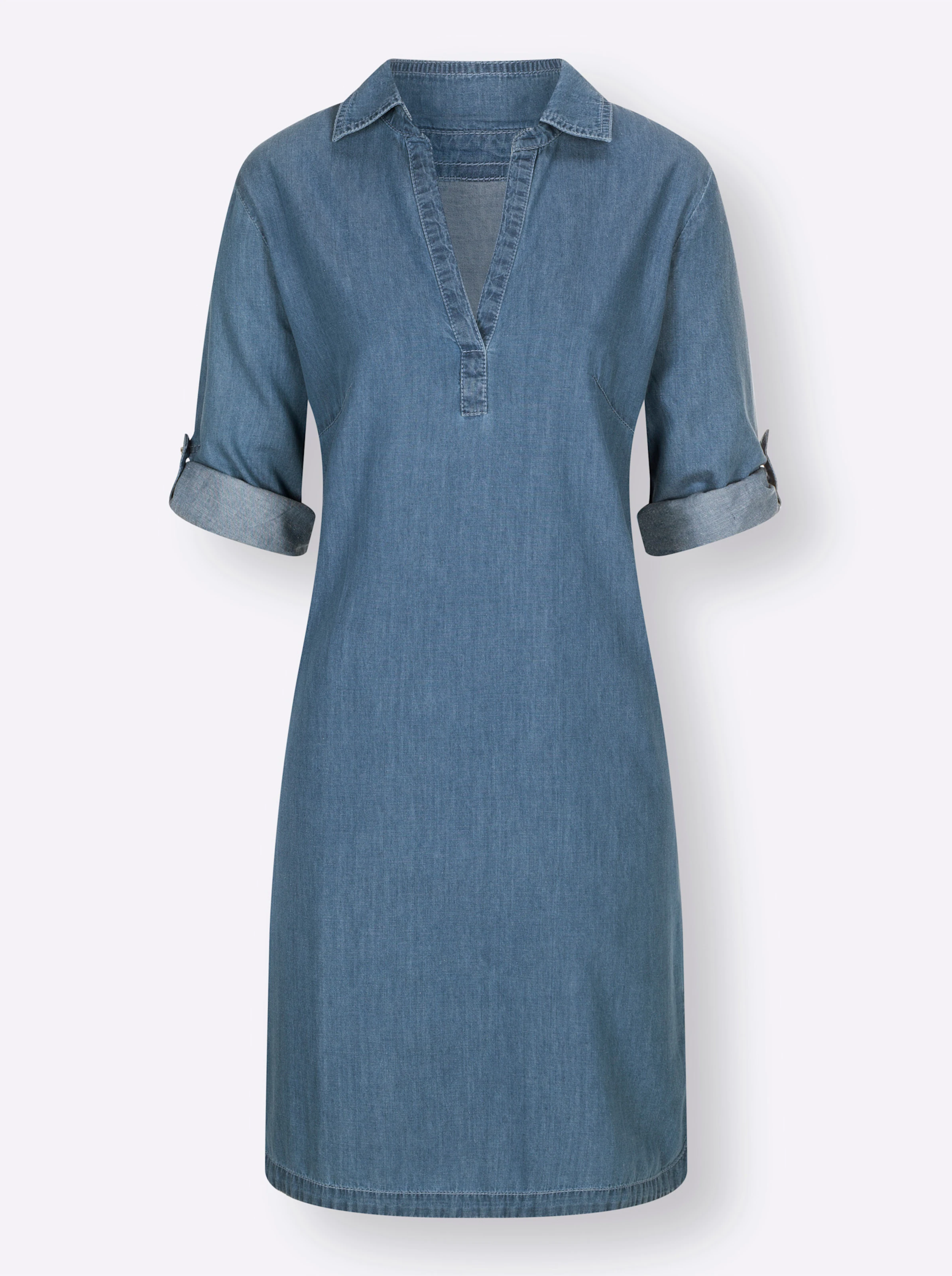 Jeanskleid in blue-bleached