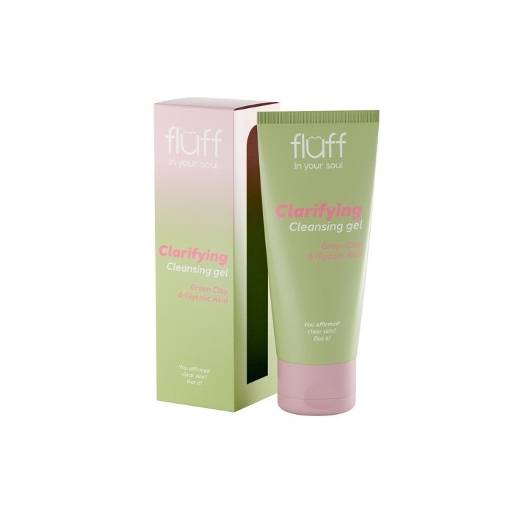 Fluff In Your Soul Clarifying Gesichtswaschgel mit grüner Tonerde und Glykolsäure 100 ml