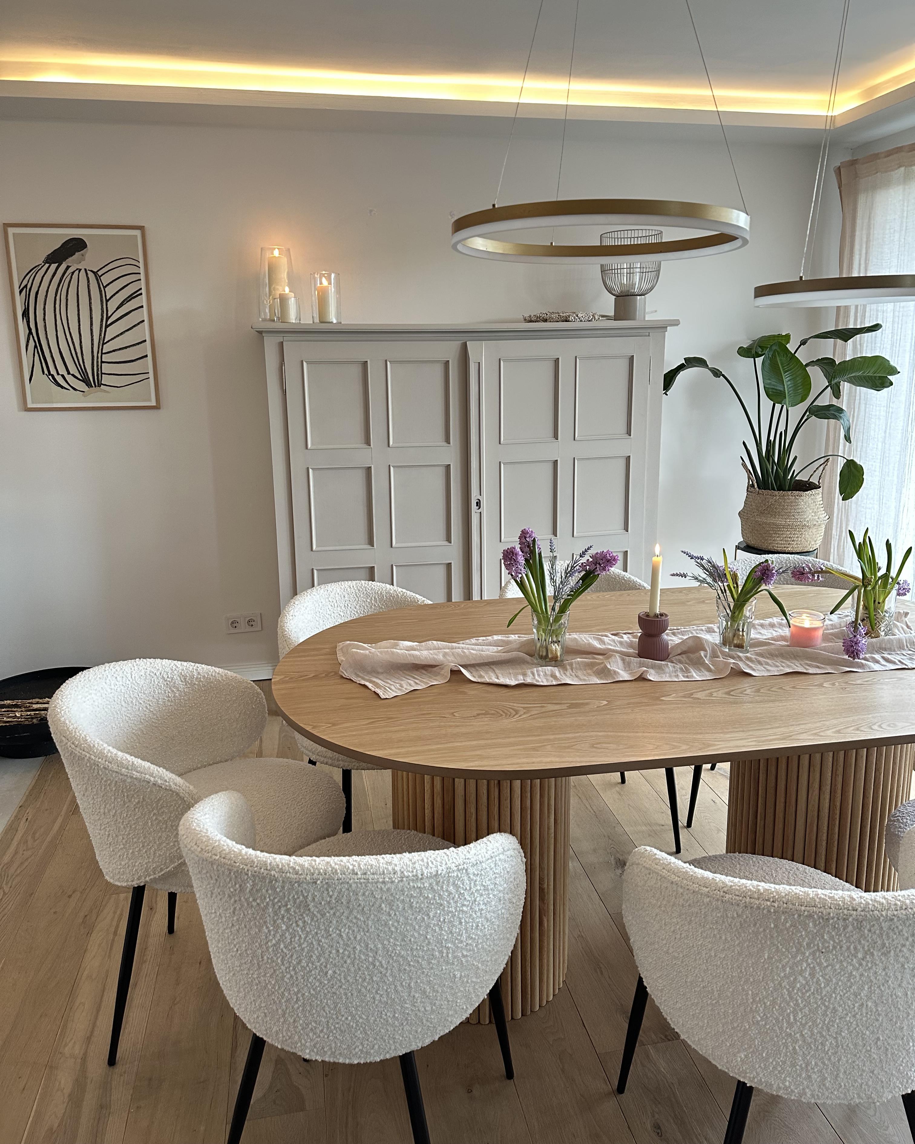 Eettafel SHERIDAN Natuurlijk essenhout 100 cm 180 cm