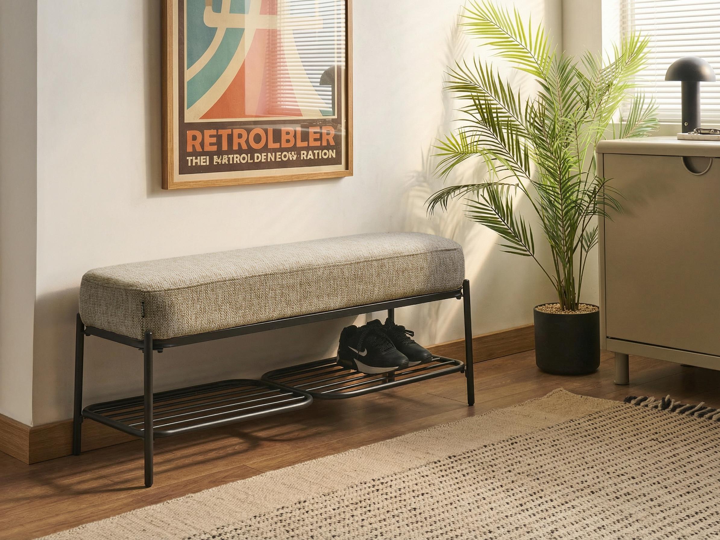 Schoenenbankje TRUCKEE Stof Beige