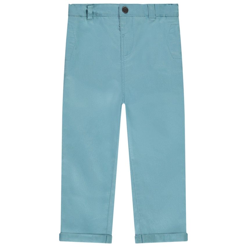 Pantalon en twill uni pour bébé garçon - Bleu moyen