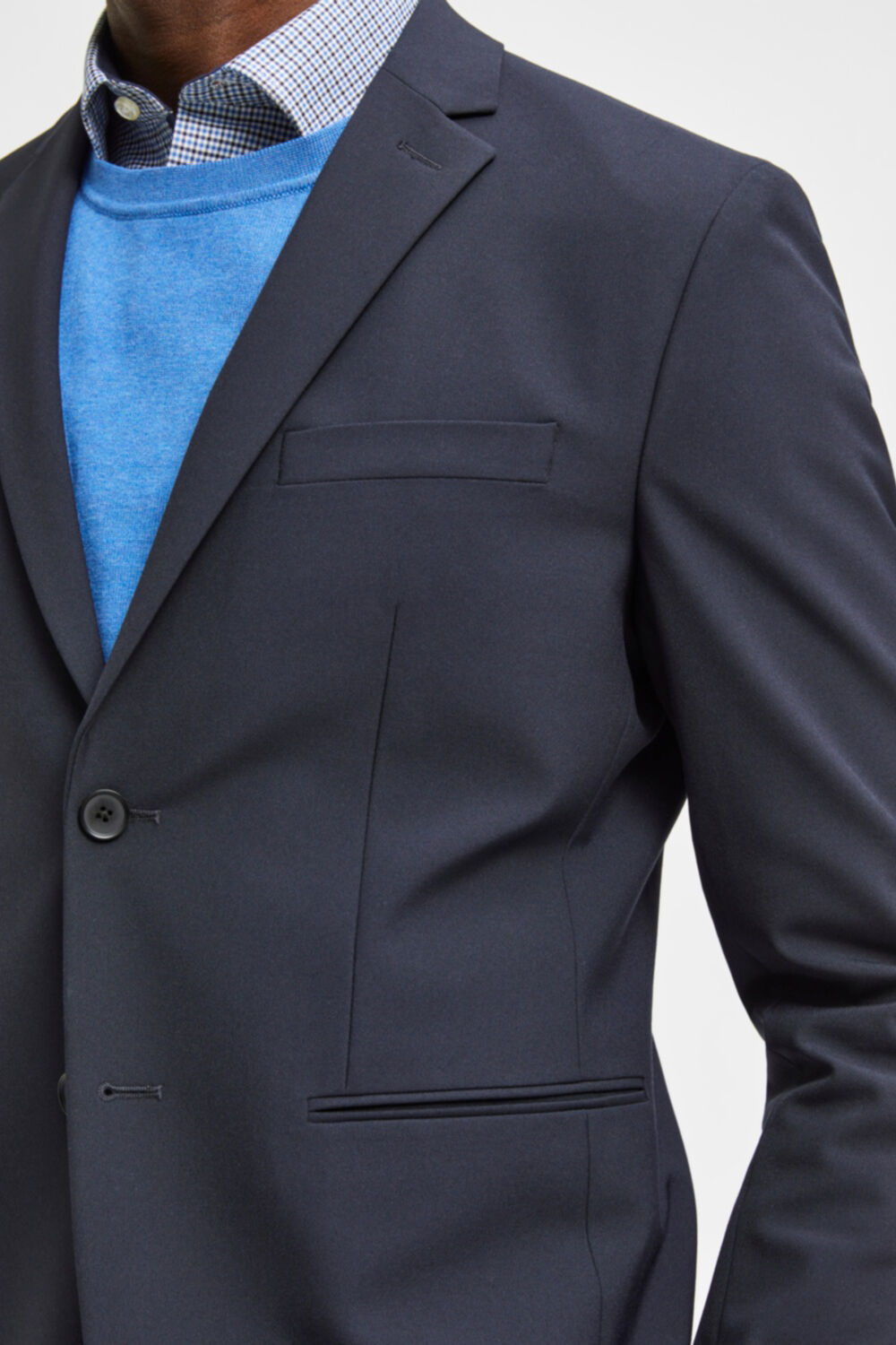 Blazer social slim fit - Azul
