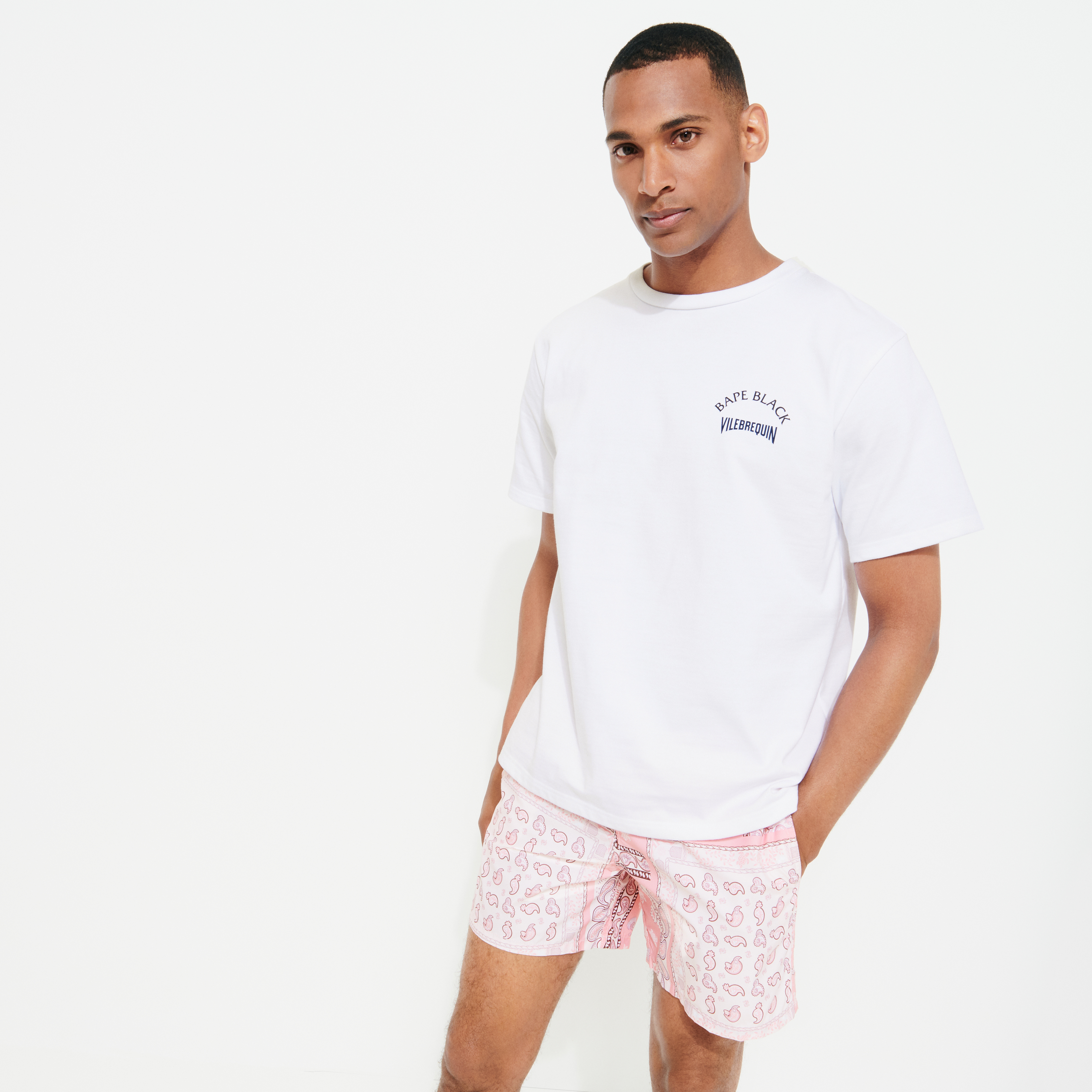 T-Shirt homme imprimé Turtles - Vilebrequin x BAPE® BLACK | Site Vilebrequin | TPEZ2P90
