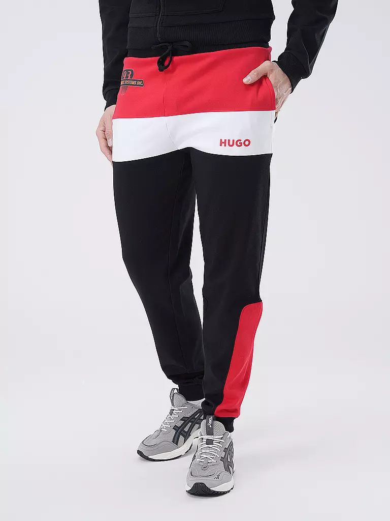 HUGO Loungewear Hose  schwarz