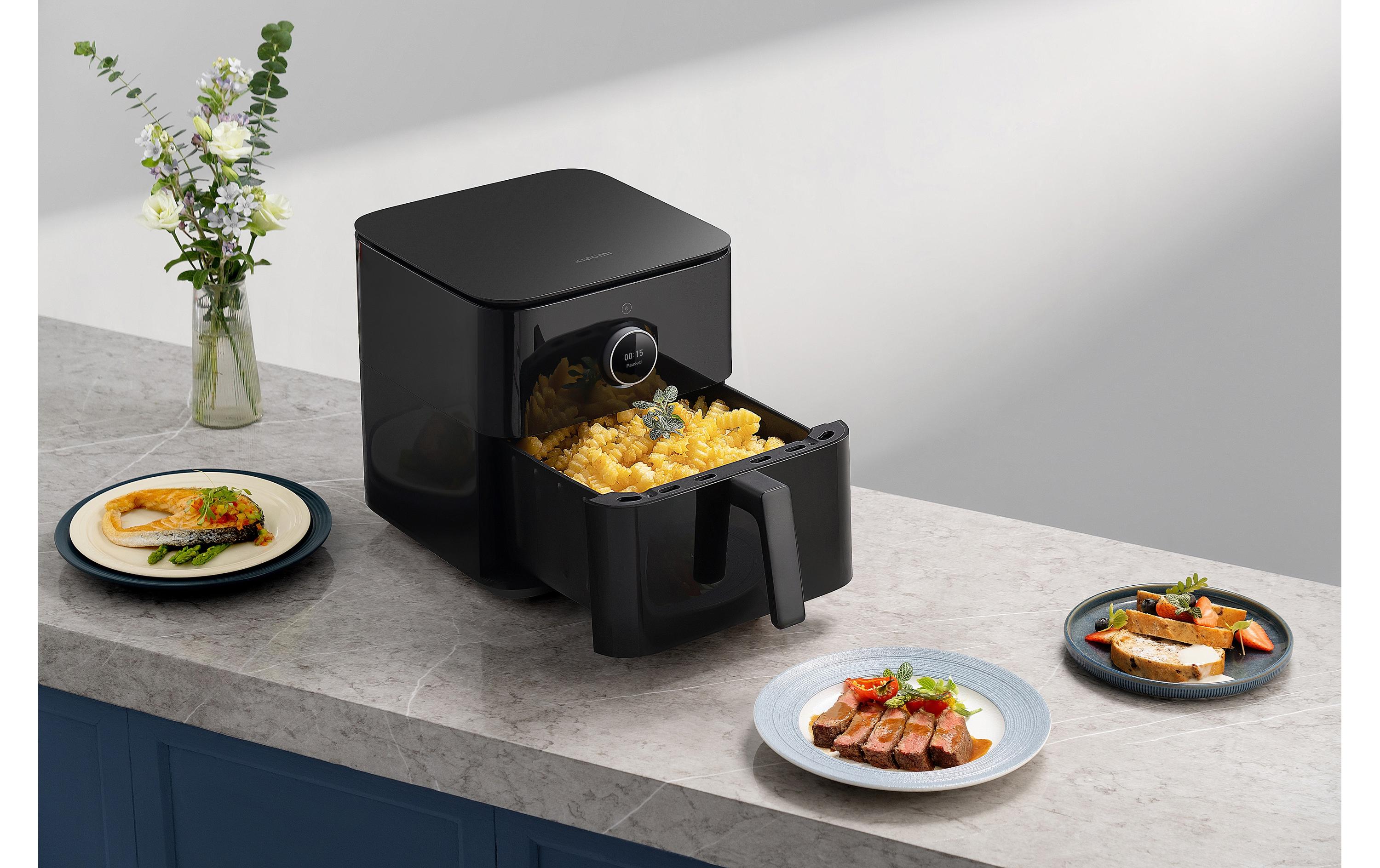 Heissluft-Fritteuse Smart 6.5 l, Schwarz<br>Fritteuse mit Sprachsteuerung