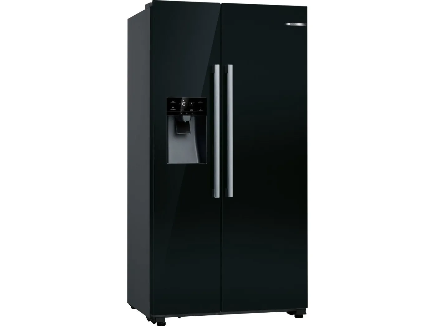 Bosch Serie | 6 KAD93ABEP - Køleskab/fryser - side ved side med vanddispenser, isdispenser - bredde: 90.8 cm - dybde: 70.7 cm - højde: 178.7 cm - 562 liter - Klasse E - sort