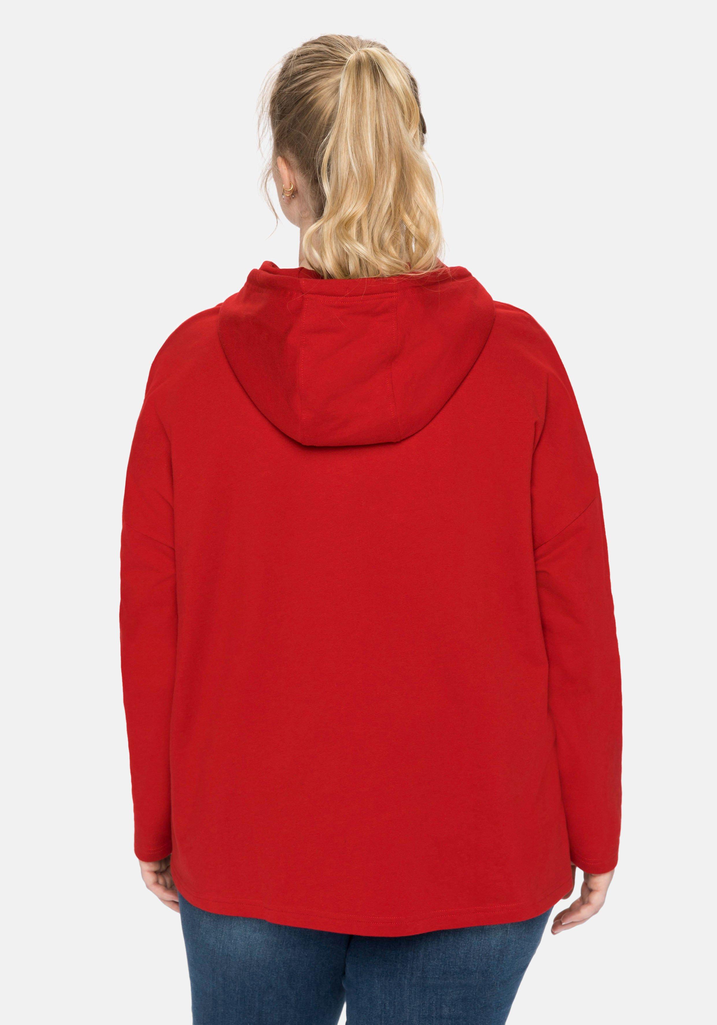 Kapuzensweatshirt mit Frontdruck, in A-Linie