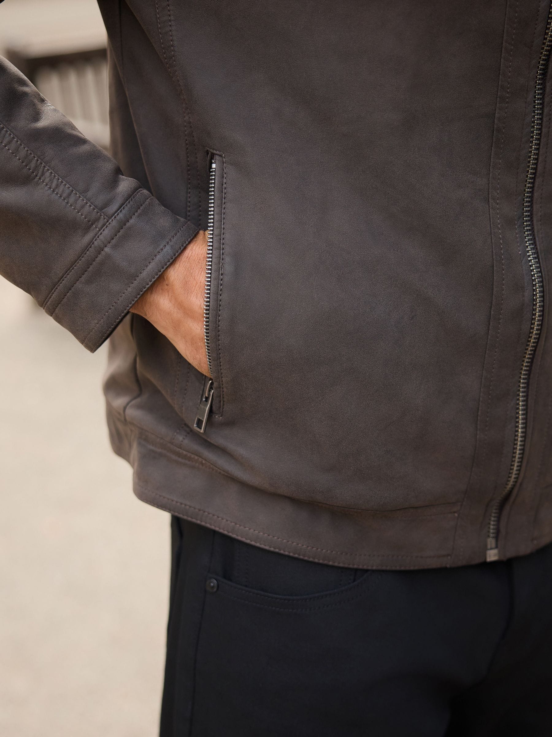 Bruin - Borg Lined Faux Leather Jacket