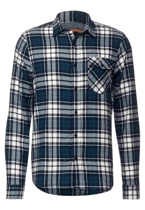 Hemd mit Karomuster - deep navy blue