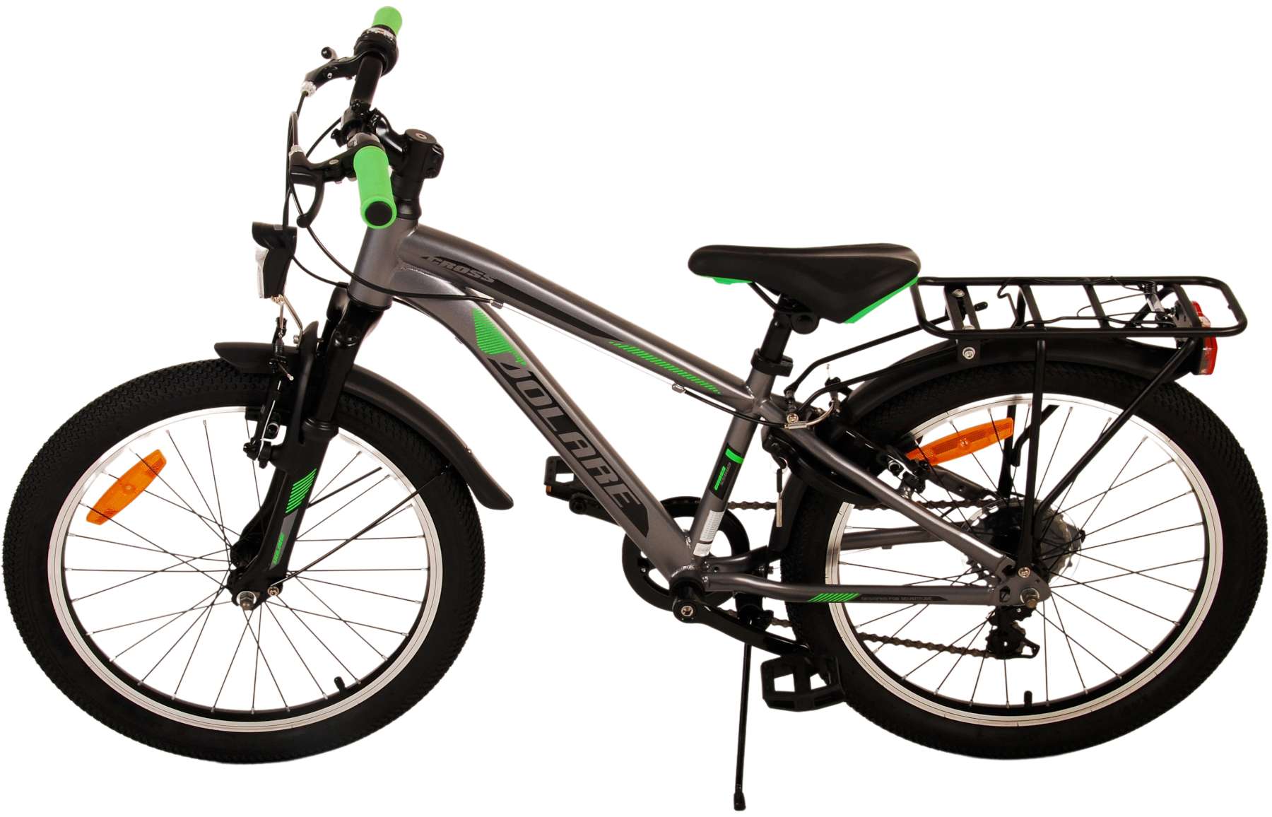 TPFSports Cross Kinderfahrrad - Jungen - 20 Zoll - Rücktritt + Handbremse - 6 Gänge - Silber