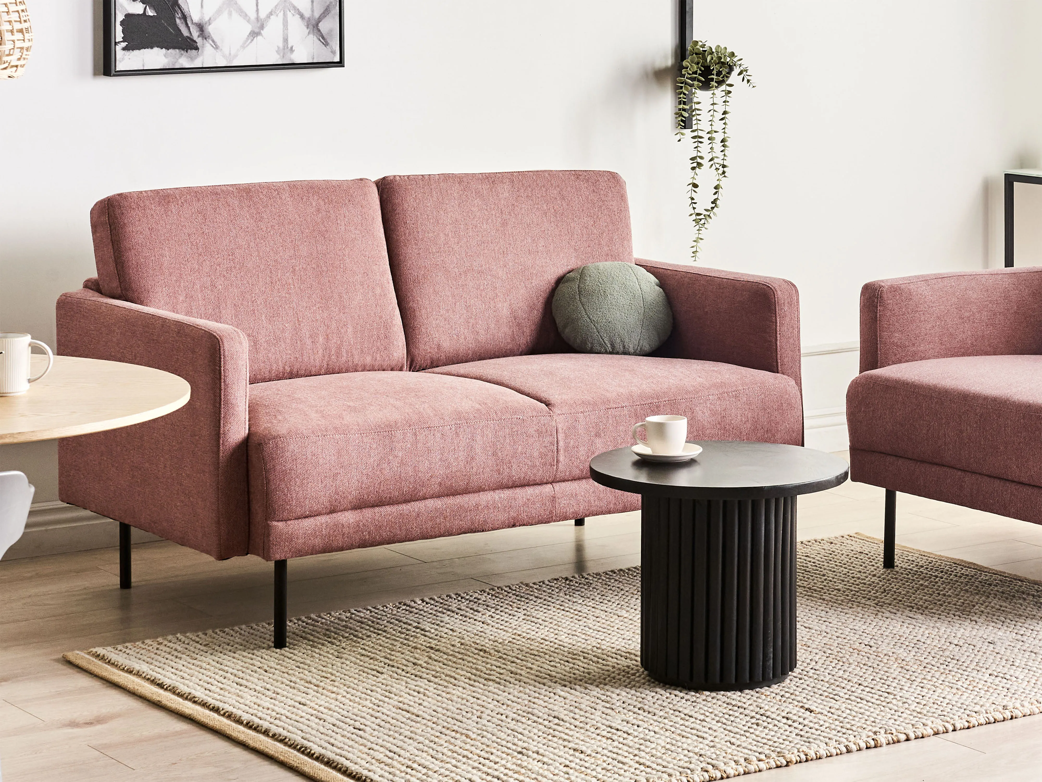 Bank 2-zits BREDA Stof Roze