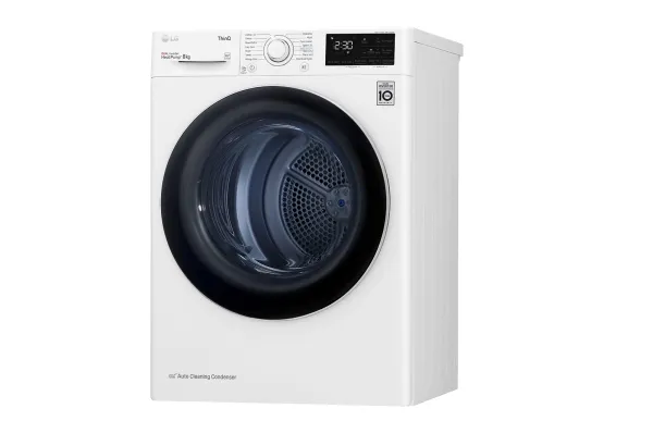 LG RH80V3AV6N - Tørremaskine - Wi-Fi - bredde: 60 cm - dybde: 69 cm - højde: 85 cm - frontbetjening - hvid